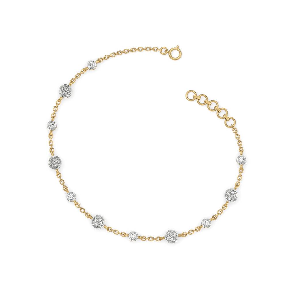 0.44Ct Lab Grown Diamond Bracelet In 18Kt Gold Vermeil : LLBR0093