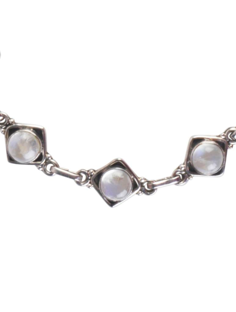 925 Sterling Silver Moonstone Bracelet For Women | Gemstone Bracelet | Handmade Silver Jewelry | Elegant Daily Wear  : FU-1236