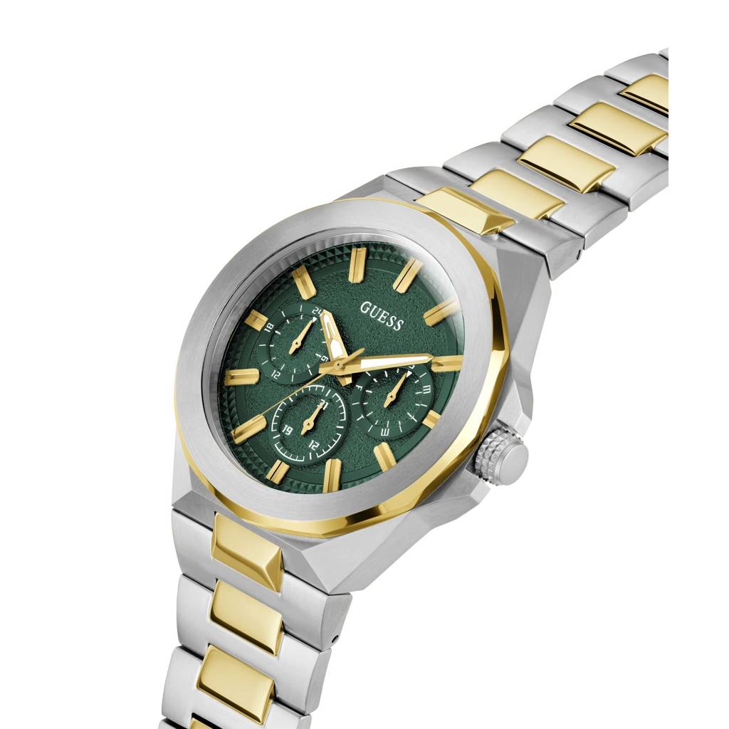 Guess Round 46Mm Green Dial Analog Men Watch - Gw0798G3 : GW0798G3