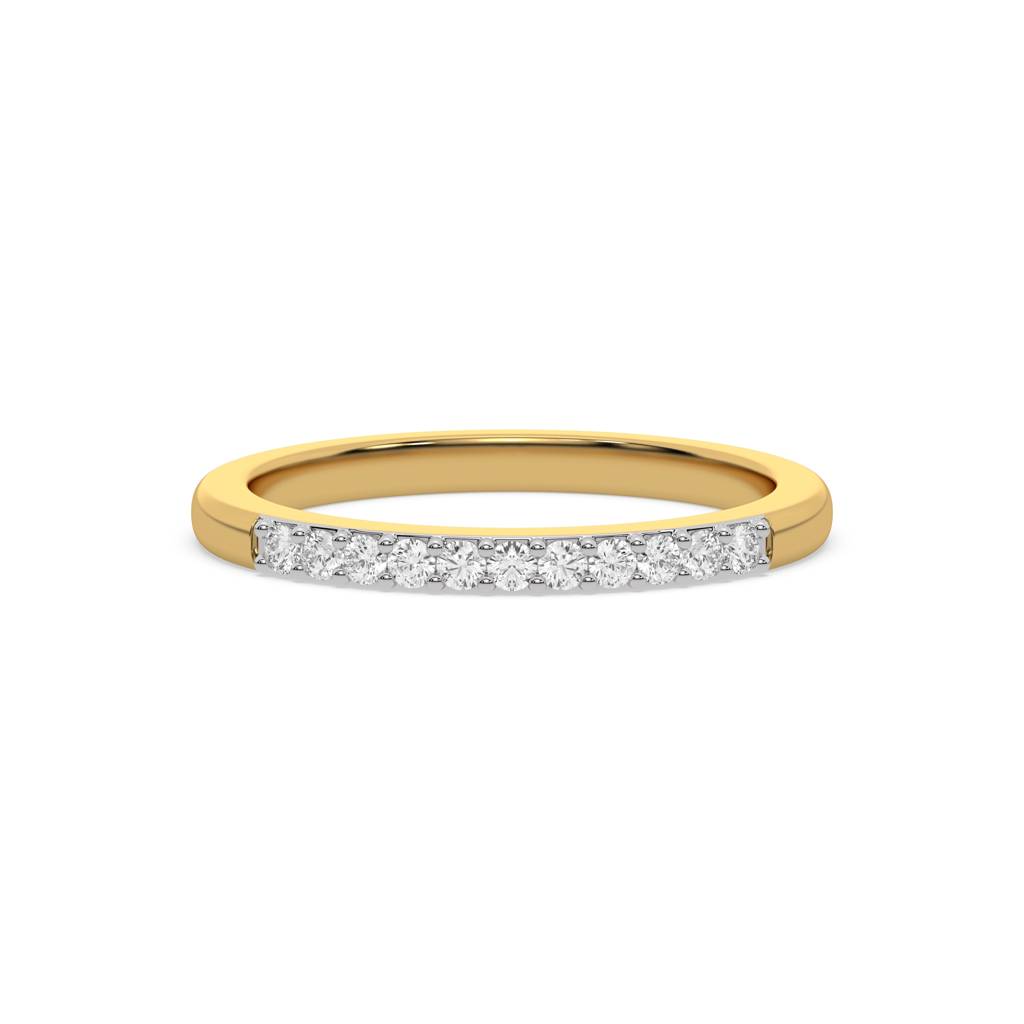 0.17Ct Lab Grown Diamond Ring In 18Kt Gold Vermeil : LLRG0091