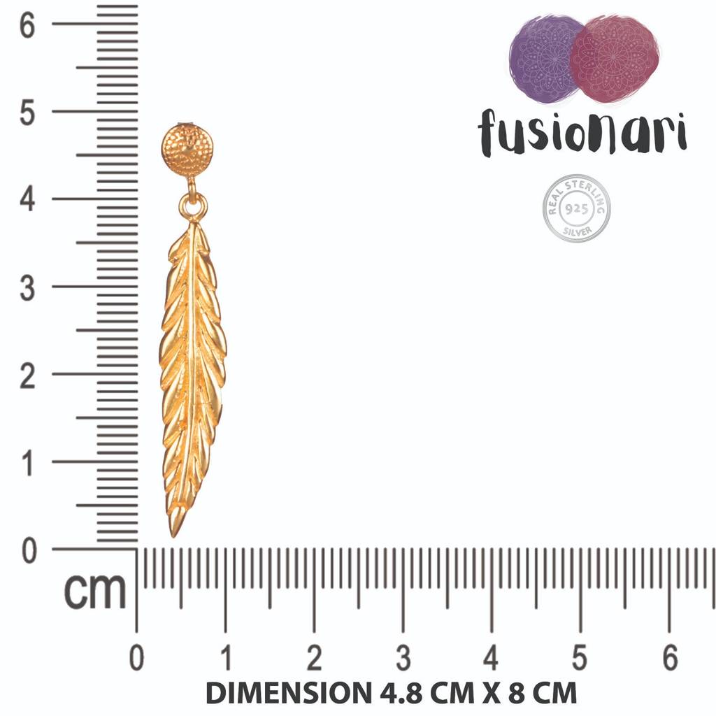 925 Sterling Silver Gold Plated Earrings For Women | Handcrafted Elegant Gift : FU-0486