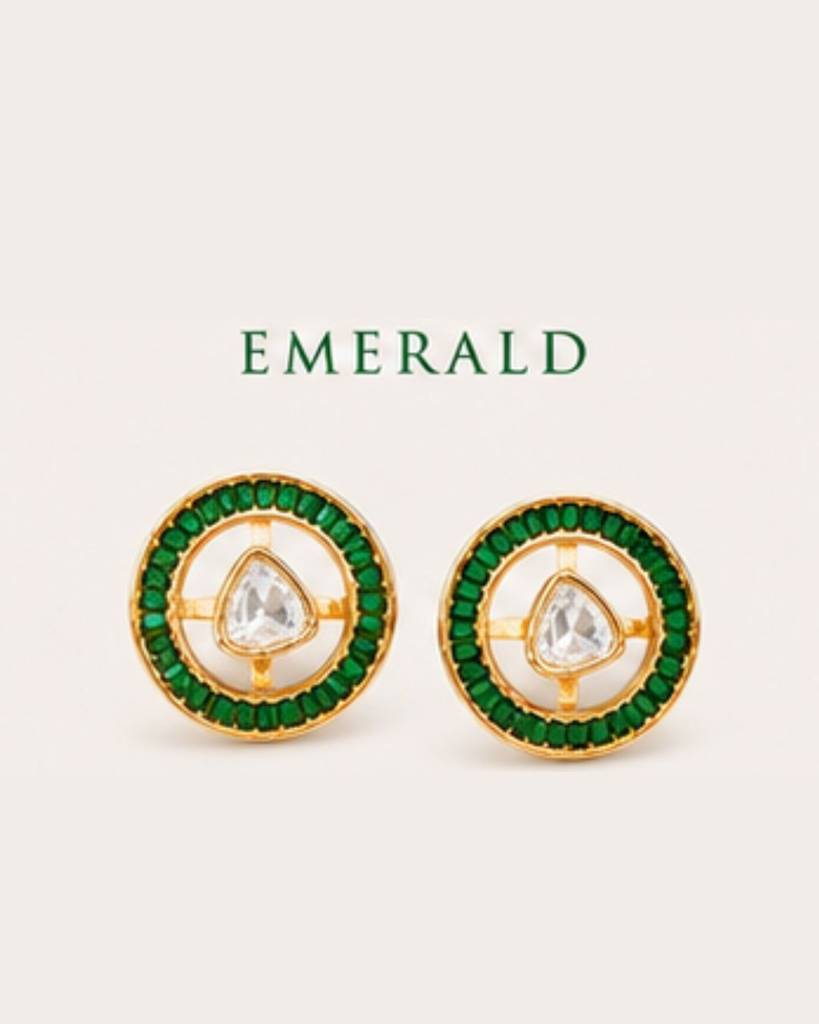 Convertible Kundan Stud Earrings For Women | Wear As Studs Or Statement Earrings : sm44