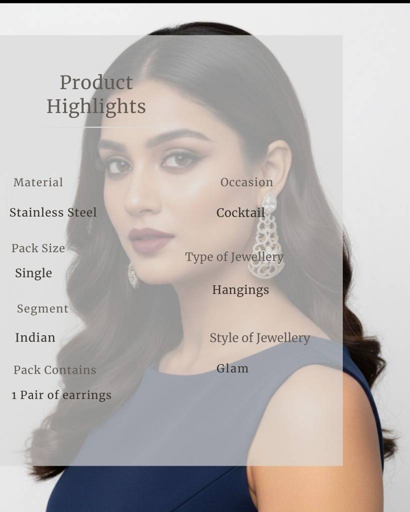 Filigree Teardrop Chandelier Earrings : sis41