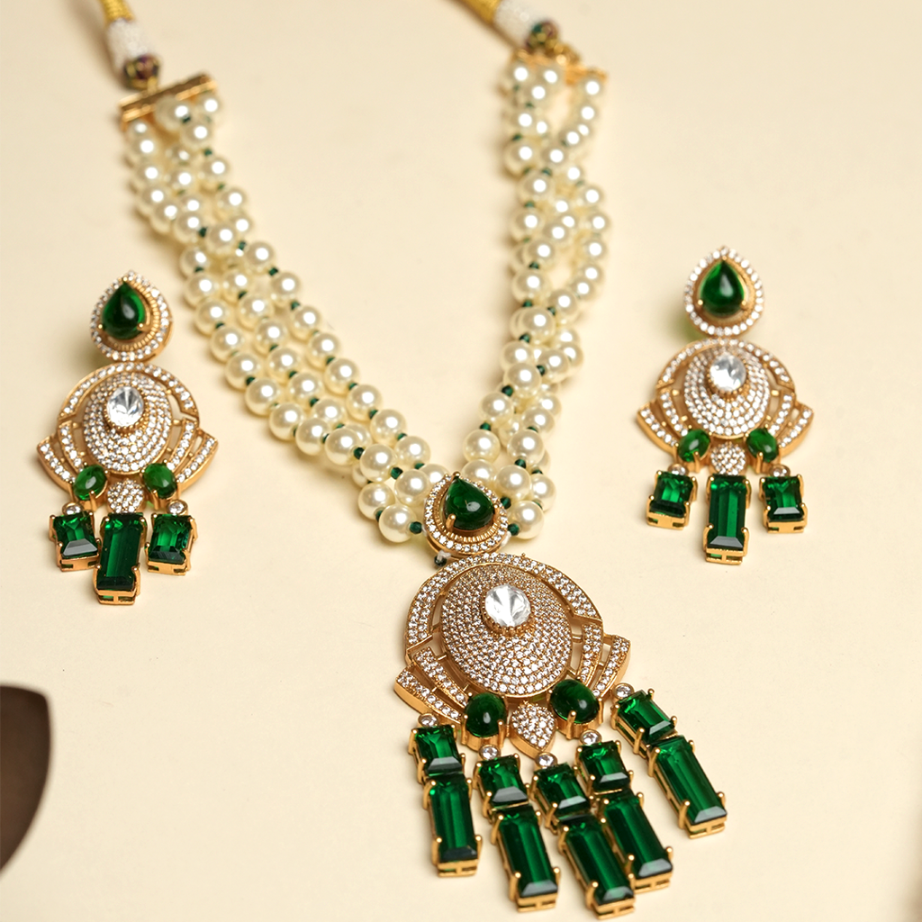 Designer Necklace With Pearl Mala : CAO0003MPS