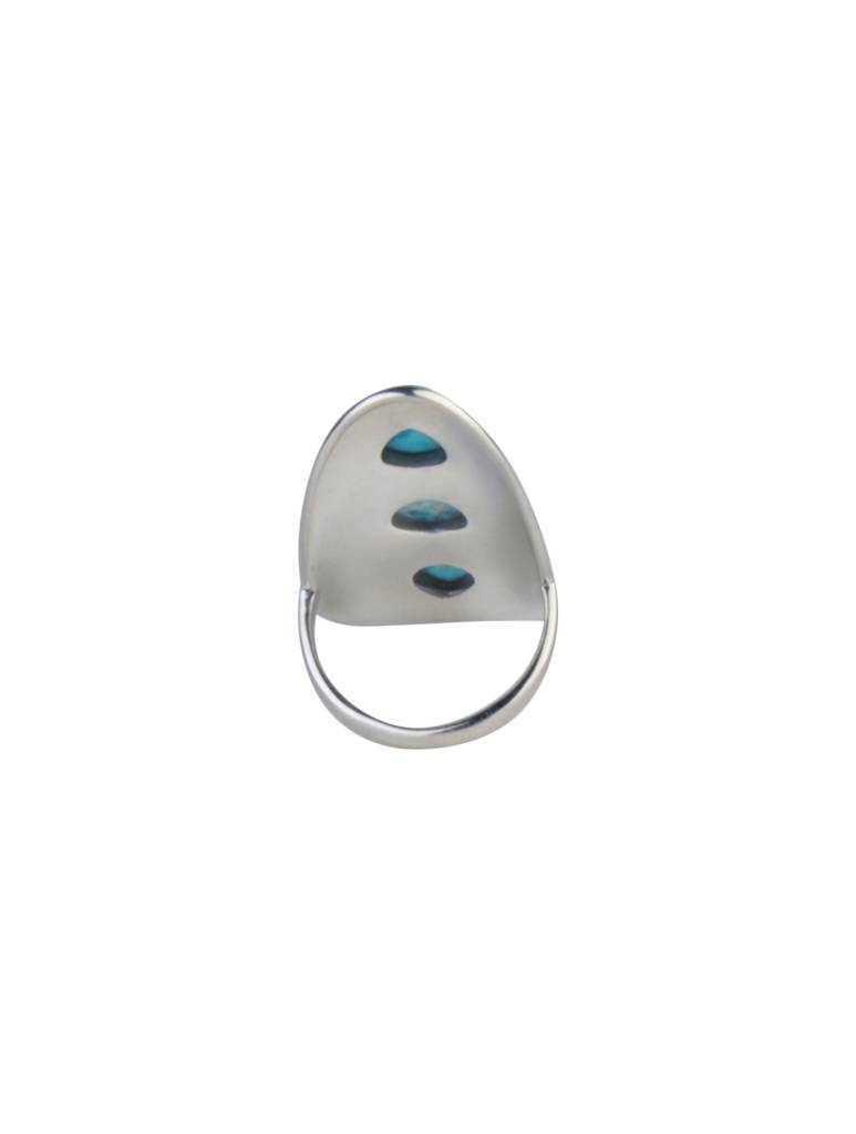 925 Sterling Silver Turquoise Ring For Women | Gemstone Ring | Handmade Silver Jewelry | Elegant Daily Wear Gift : FU-1315