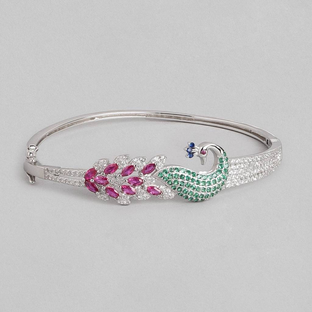 Eternal Love- Peacock Cz 925 Sterling Silver Bracelet : BR-80134
