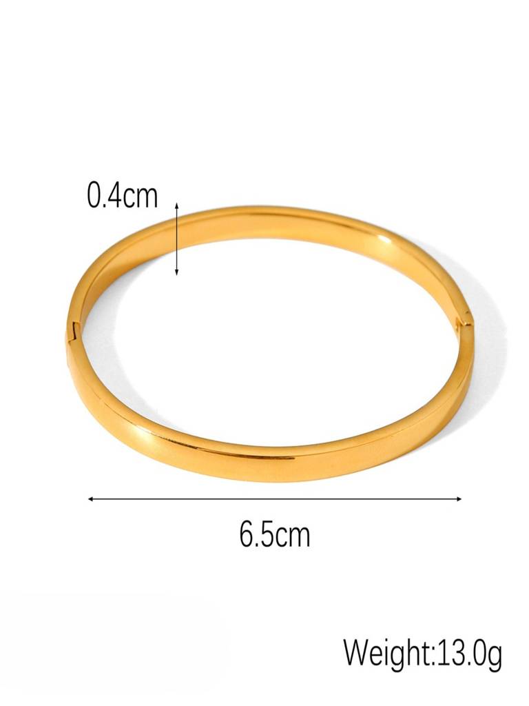 Set Of 3 - 4, 6, 8Mm Openable Bangle Bracelets 18K Gold Plated Waterproof Anti-Tarnish : AHC0925B0143C3