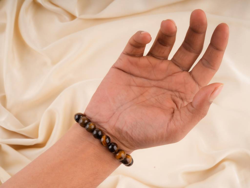 Tiger Stone Natural Gemstone Bracelet(10Mm) : BBM35