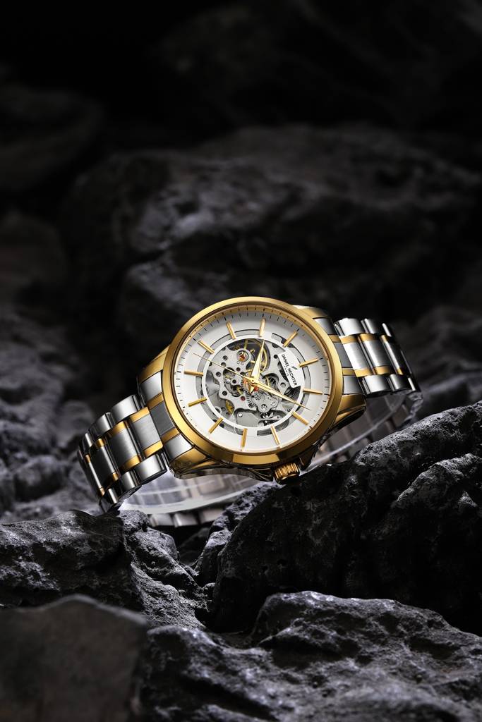 Paris Tech Collection Automatic Skeleton Wrist Watch For Men – Round Dial, Stainless Steel Strap, Mechanical Move : DHM1062-44