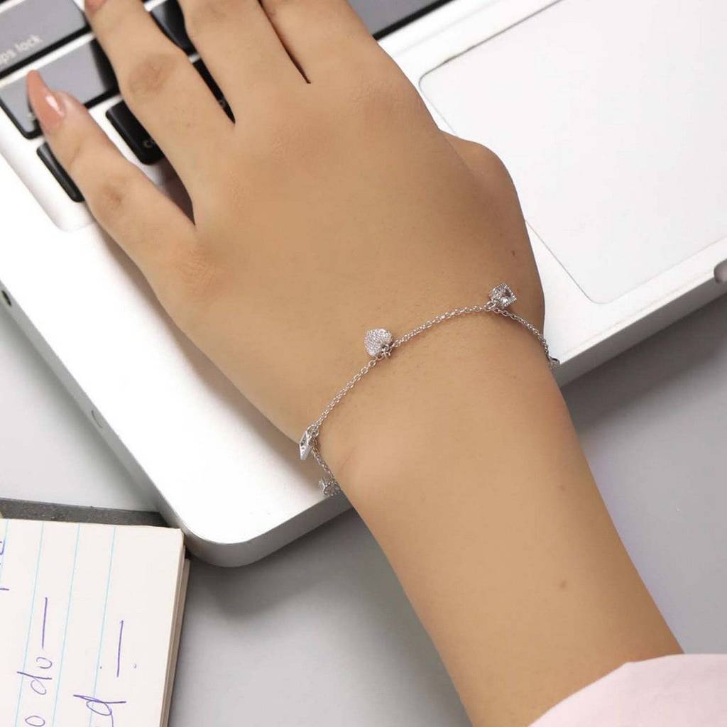 Charming Charm 925 Sterling Silver Bracelet : BR-80009