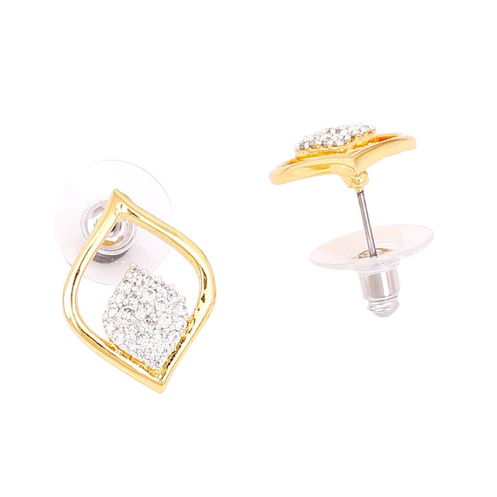Estele Gold Plated Cz Jyoth Stud Earrings For Women : AD-069706ER