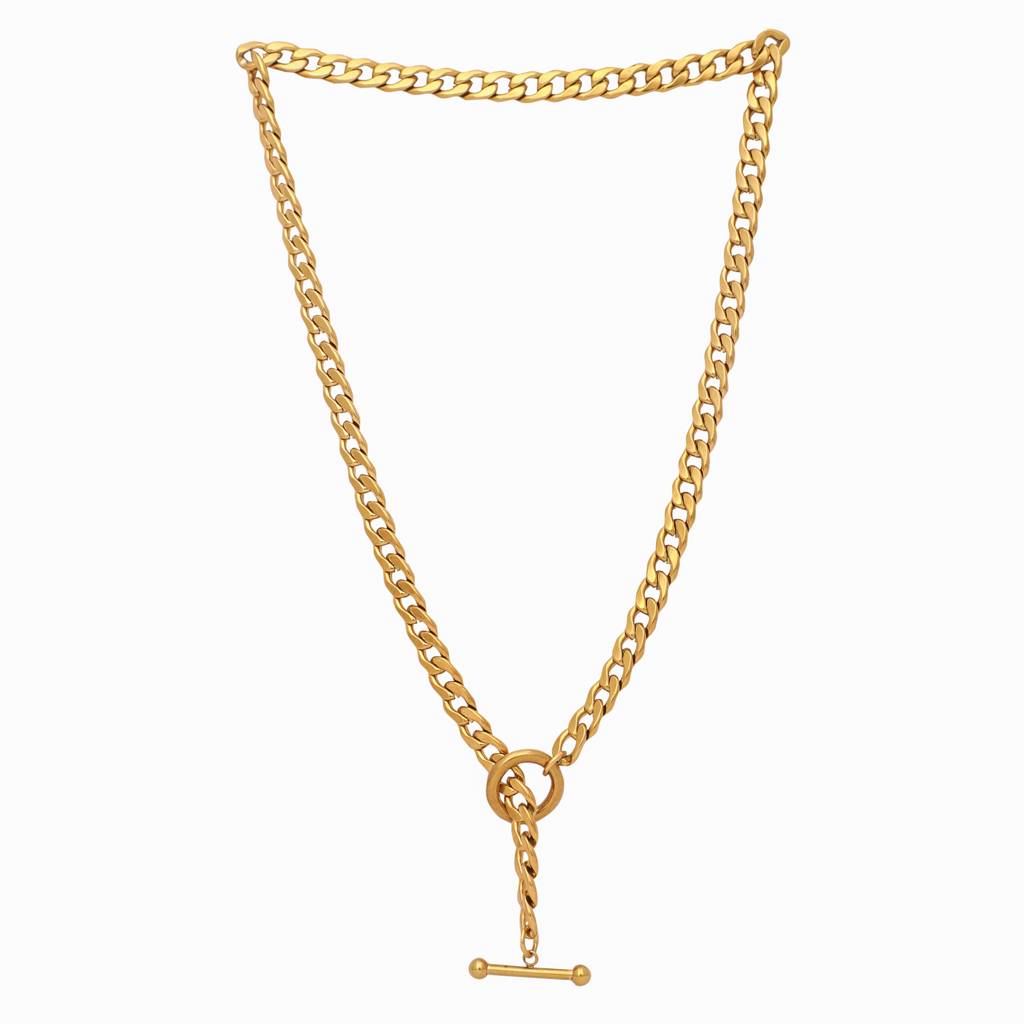 Gold Toggle Grace Anti Tarnish Chain : YI24A0243N
