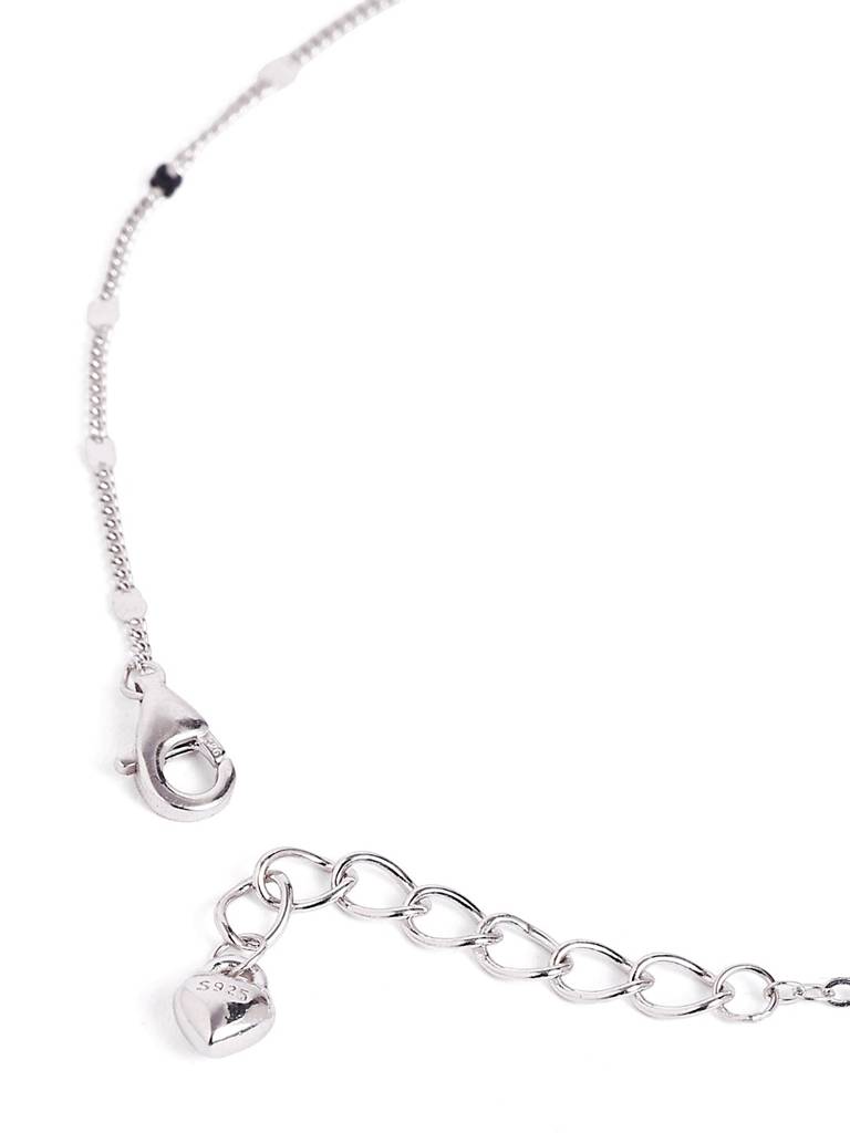 Silver Urban Clover Drop Adjustable Anklet : WAN00030