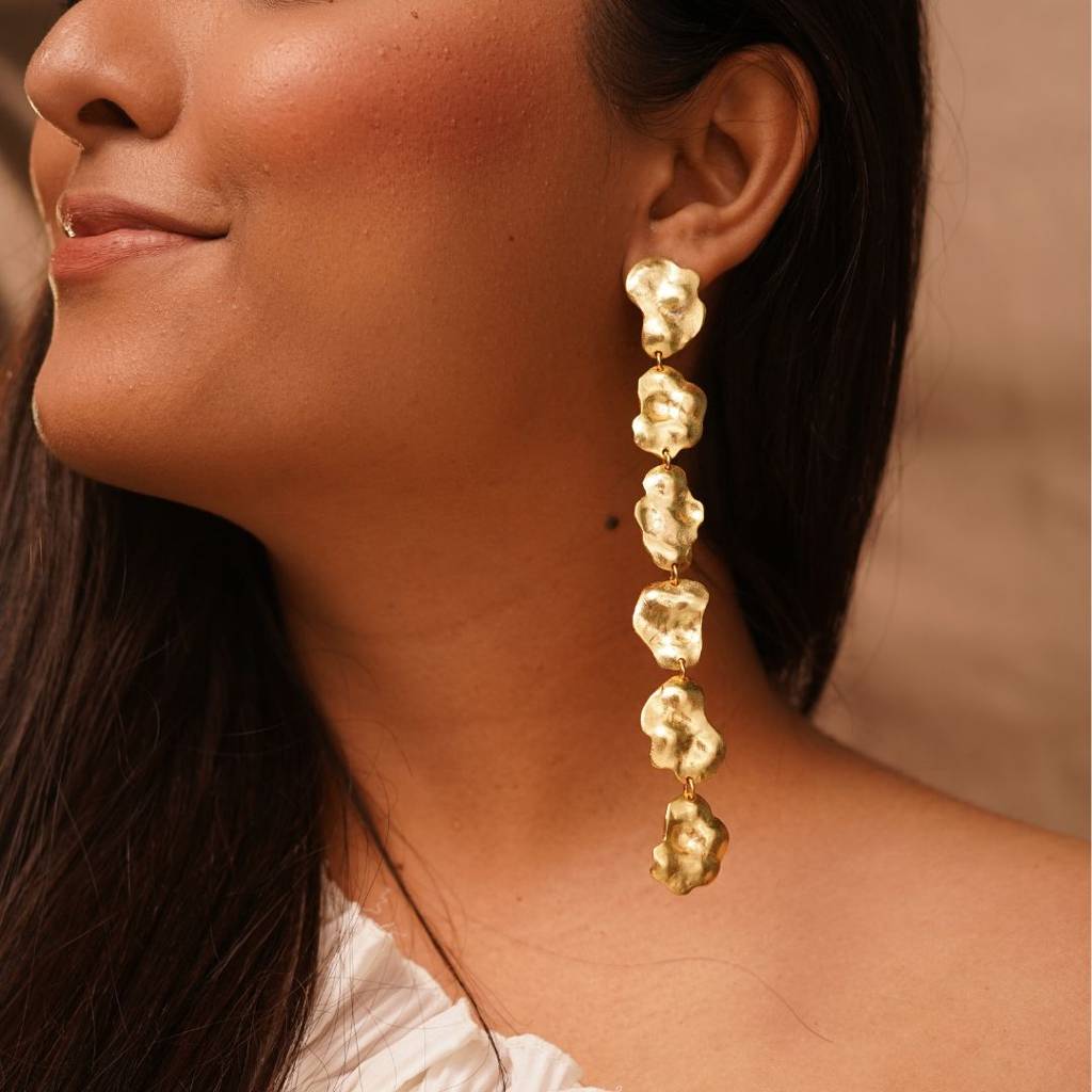 Ruffle Earrings : RuffleEarringNIH150ER79
