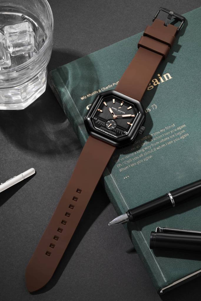 Daniel Hechter Paris Pleyel Collection Fashion Watch For Men– Modern Octagon Dial With Sub-Dial And Comfortable S : DHM1021-02
