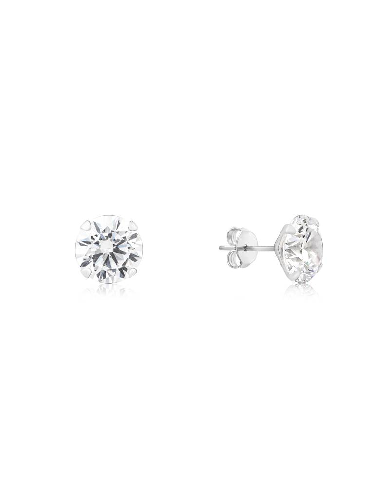 Classic Round Cz Stud Earrings : JDER2467