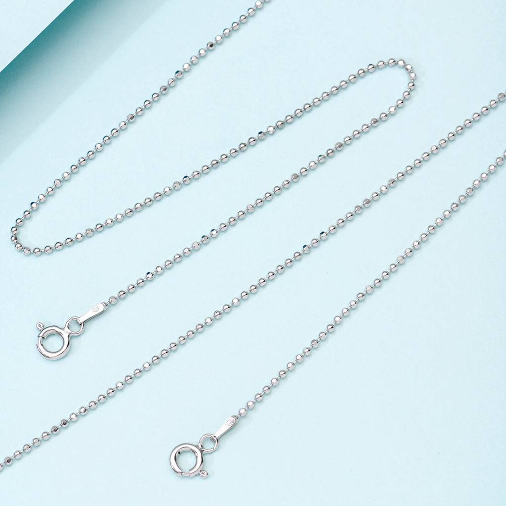 Minimal Tiny Beads 925 Sterling Silver Anklet : ANK-60014-PAIR
