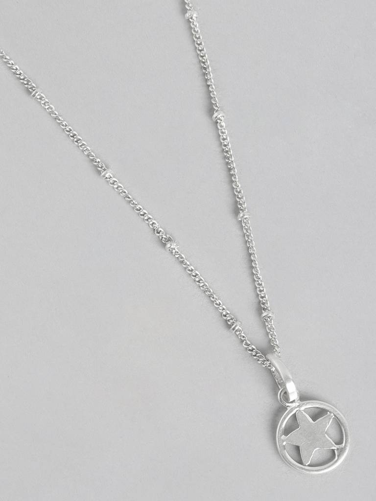 92.5 Silver Star Loop Necklace : U100SG005MY039