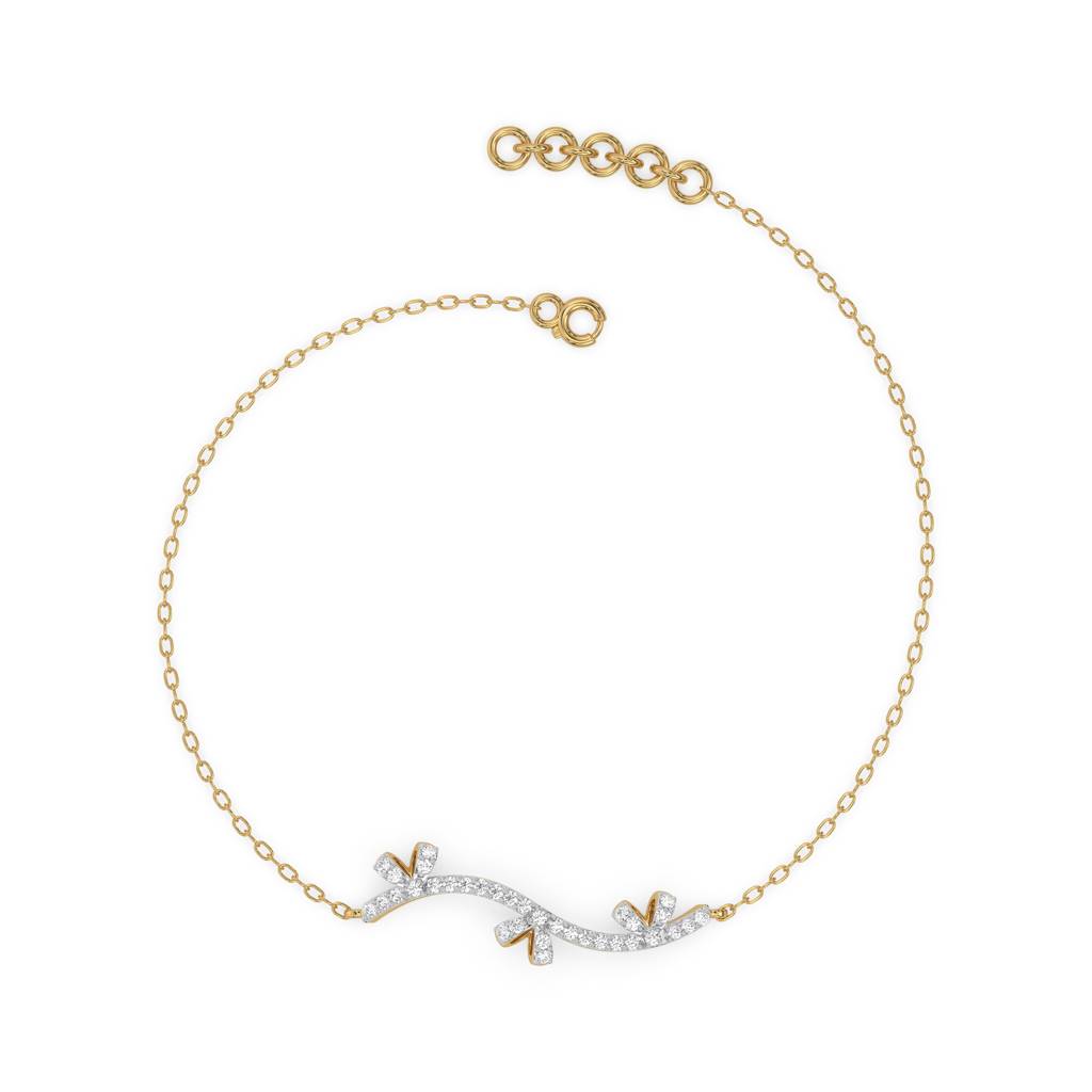 0.33Ct Lab Grown Diamond Bracelet In 18Kt Gold Vermeil : LLBR0109