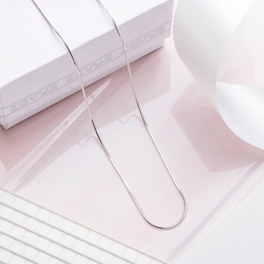 Minimal Snake 925 Silver Chain : CH-10009