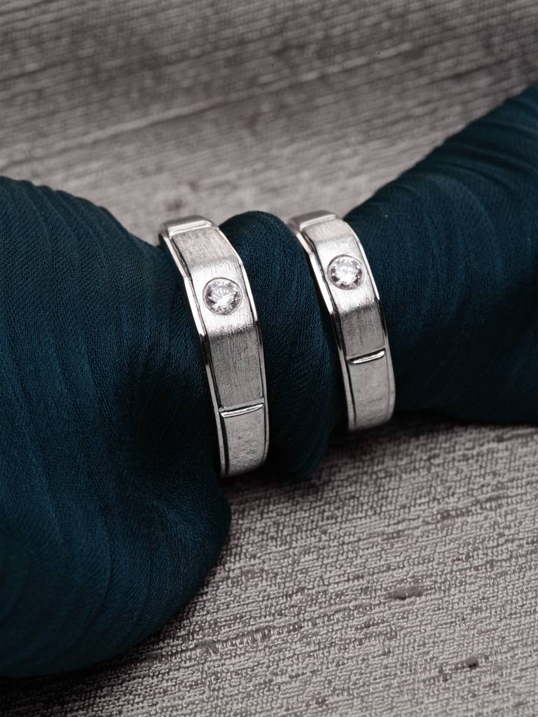 Pure 925 Sterling Silver Rocco Adjustable Couple Band For Men And Women : CSCPLR10_MF