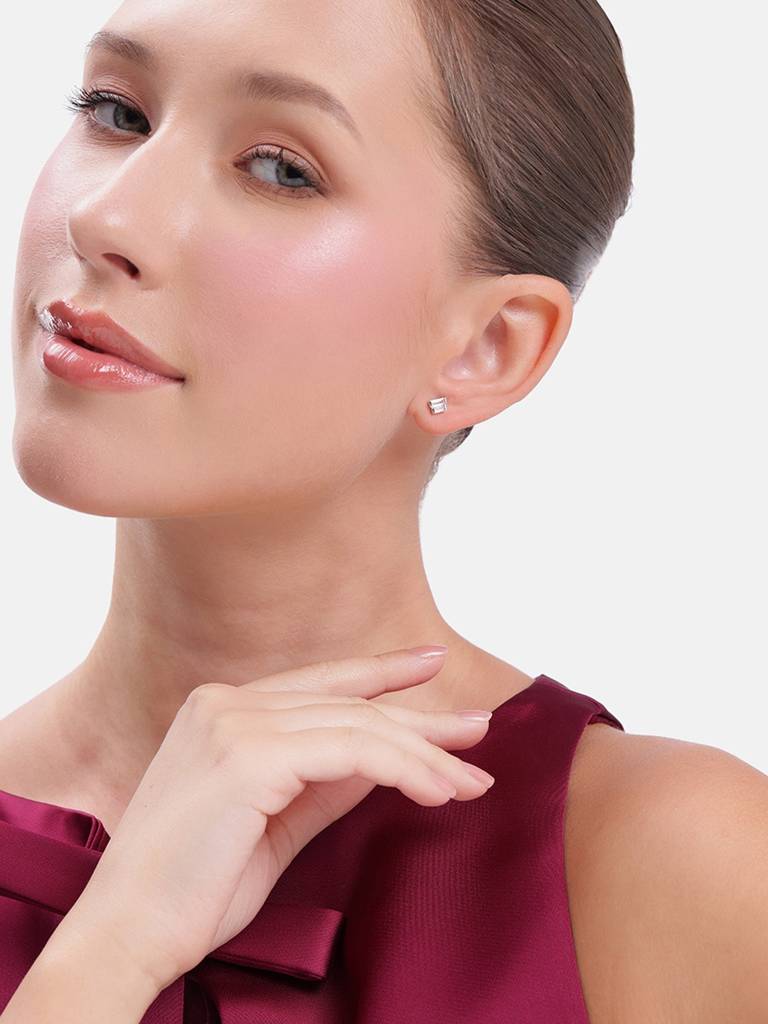 Silver Urban Bar Studs : WER00056