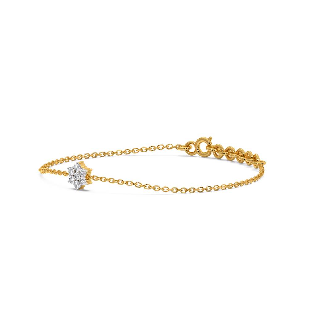 0.28Ct Lab Grown Diamond Bracelet In 18Kt Gold Vermeil : LLBR0091