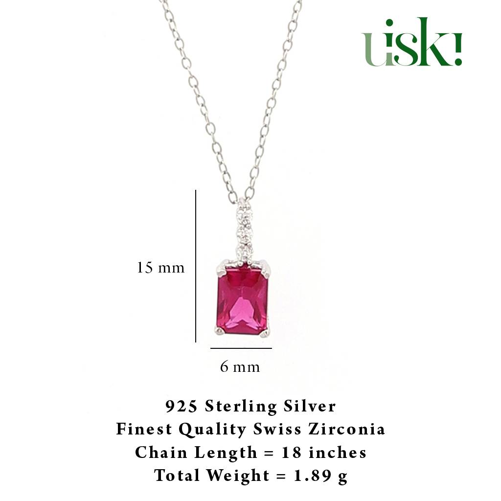 Iski Uski 925 Sterling Silver Alicia Ruby Pendant