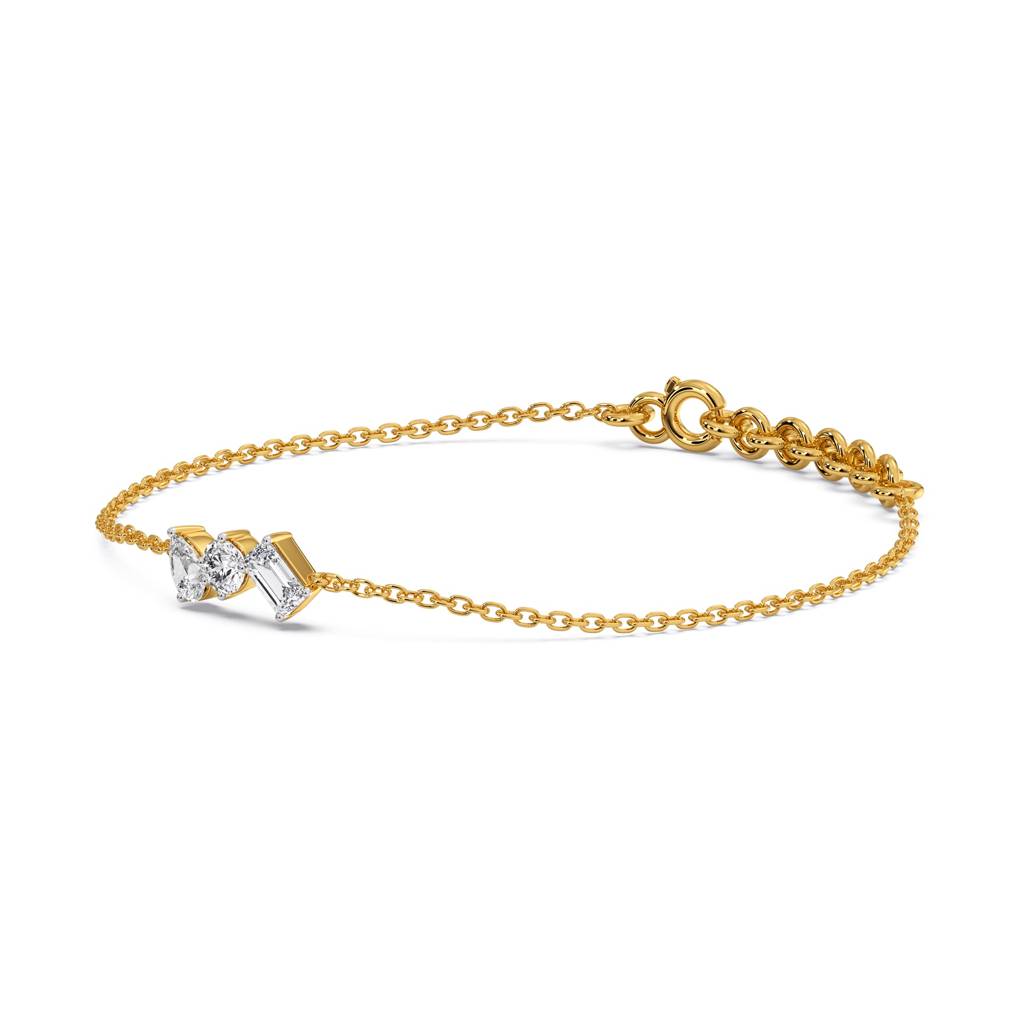 0.69Ct Lab Grown Diamond Bracelet In 18Kt Gold Vermeil : LLBR0095