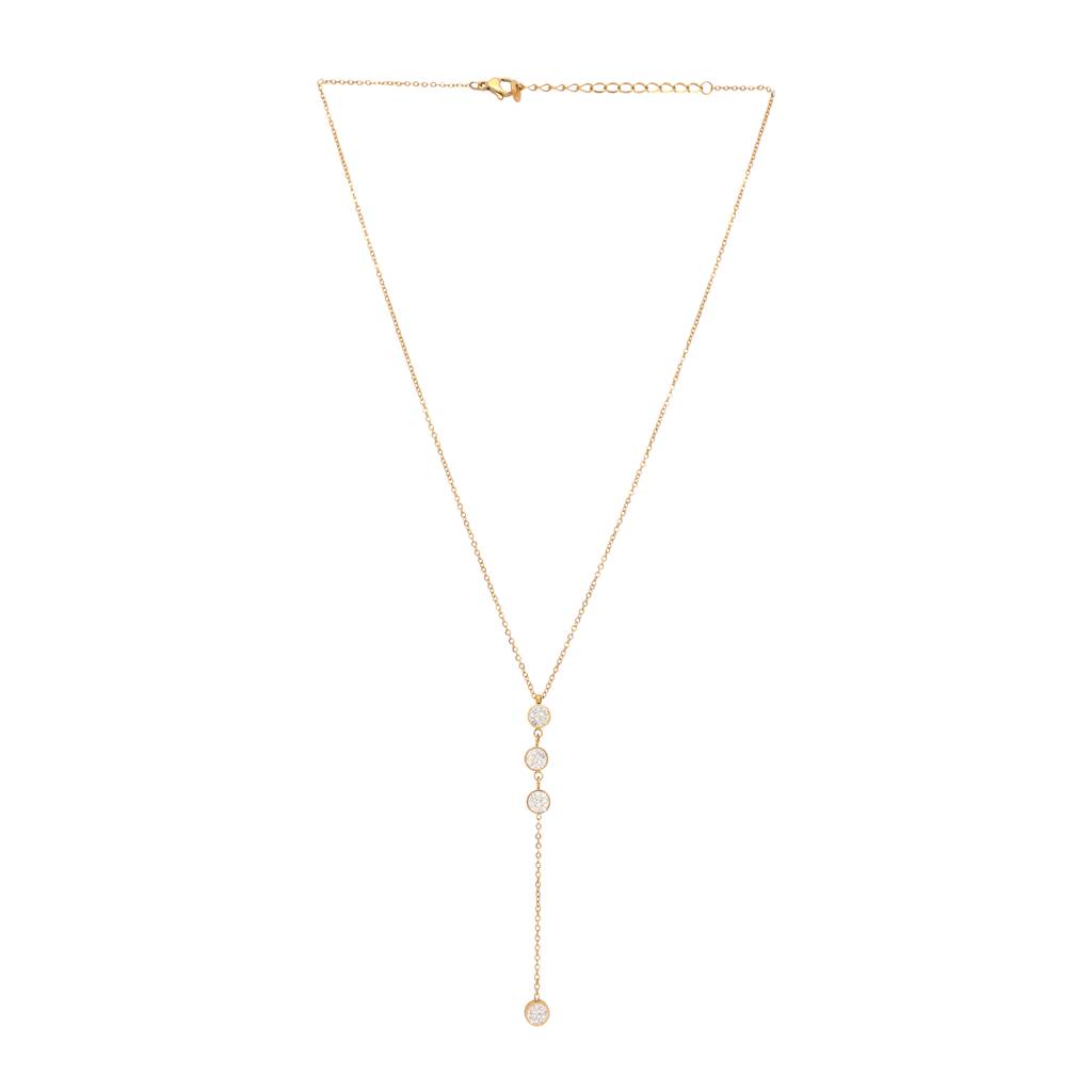 Quadra-Diamond Anti Tarnish Elegance Necklace : YI24A0240N