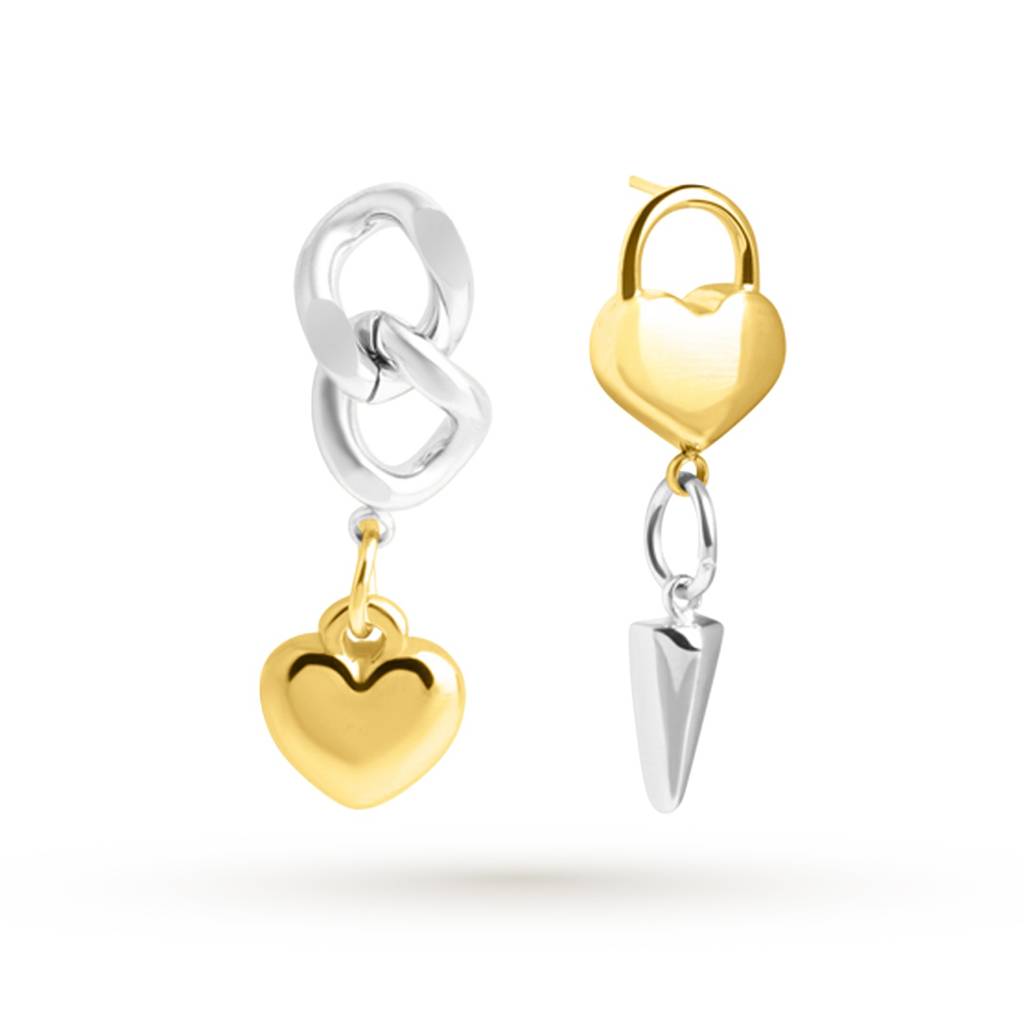 Palmonas Lovely Heart Mismatched Dangle Earring For Women - Waterproof & Anti-Tarnish : ER0220