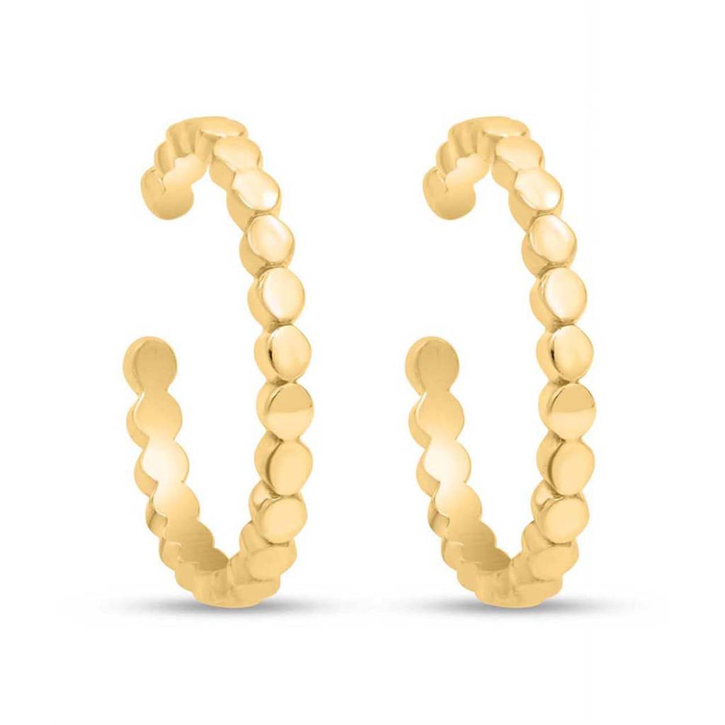 Classic Texured Gold Plated 925 Sterling Silver Toe Ring : TOE-10085-G