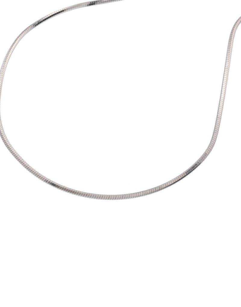 Classic Sleek Snake Sterling Silver Anklet : AK-10011-1-R