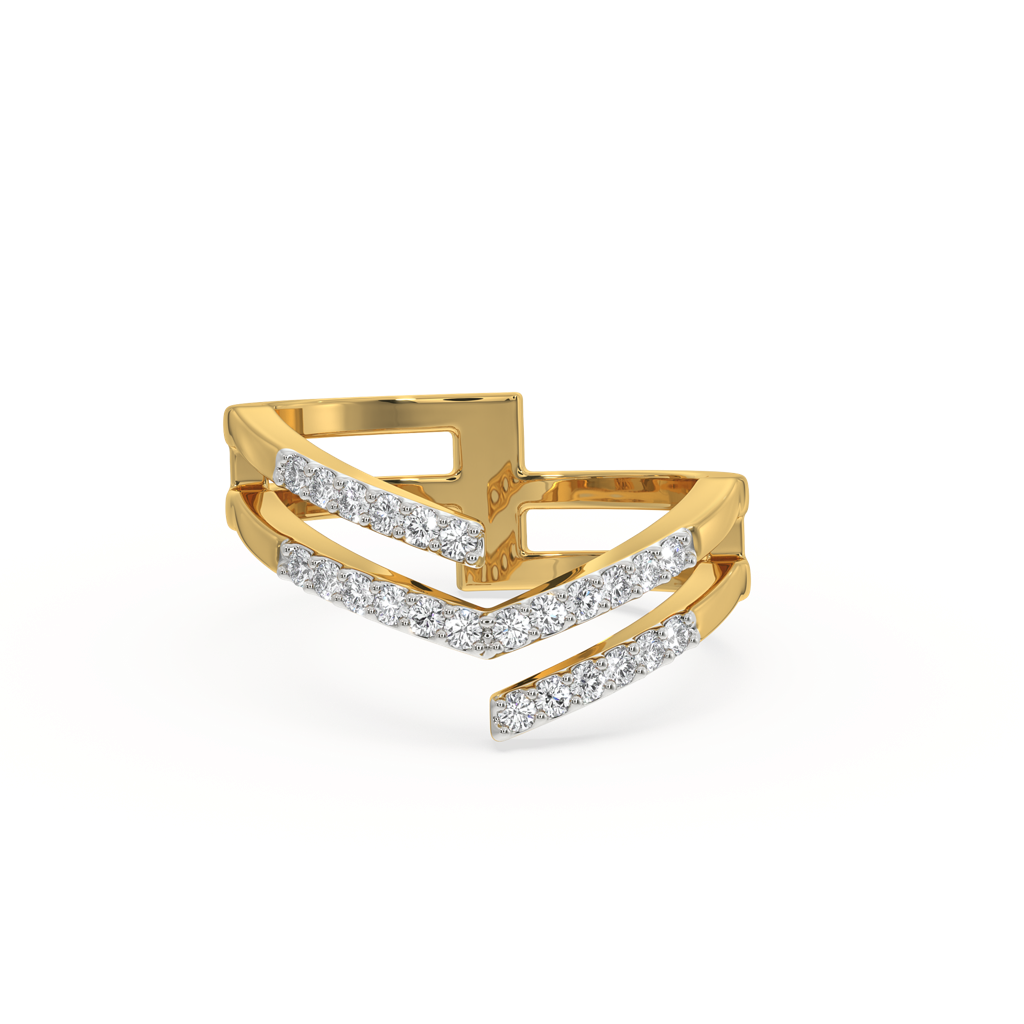 Edge Bold - Lab Diamond Cocktail Ring : LLRG0099