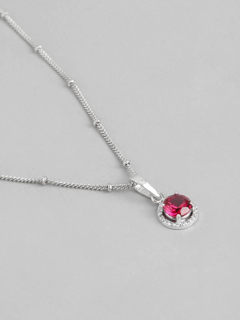 92.5 Silver Crimson Necklace : U100SG005MY046