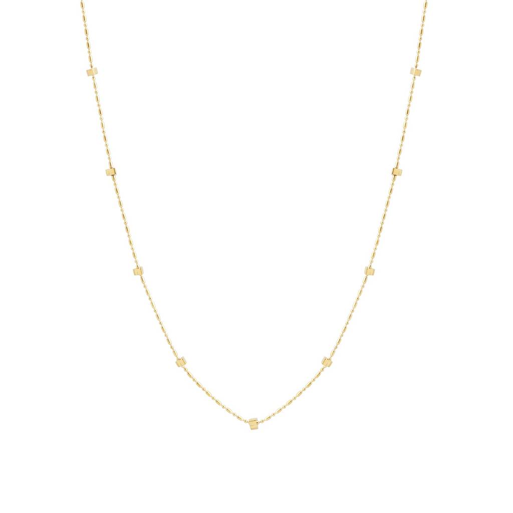 Tiny Beads Chain Necklace For Women - Waterproof & Anti-Tarnish : NK0894