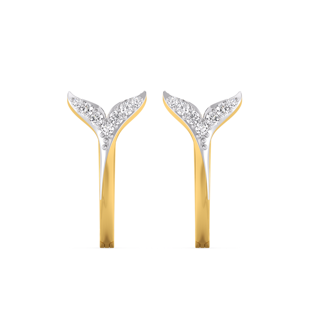 Siren Embrace Huggies - Lab Diamond Earrings : LLER0117