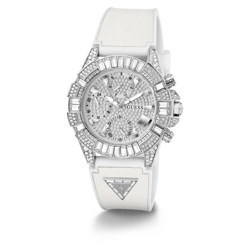 Guess Round 39Mm Champagne Dial Analog Women Watch - Gw0814L2 : GW0814L2