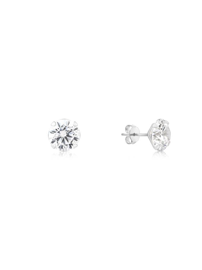 Classic Round Cz Stud Earrings : JDER2515