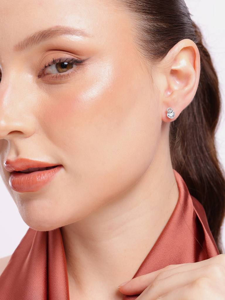 Silver Ocean Spark Studs : WER00051