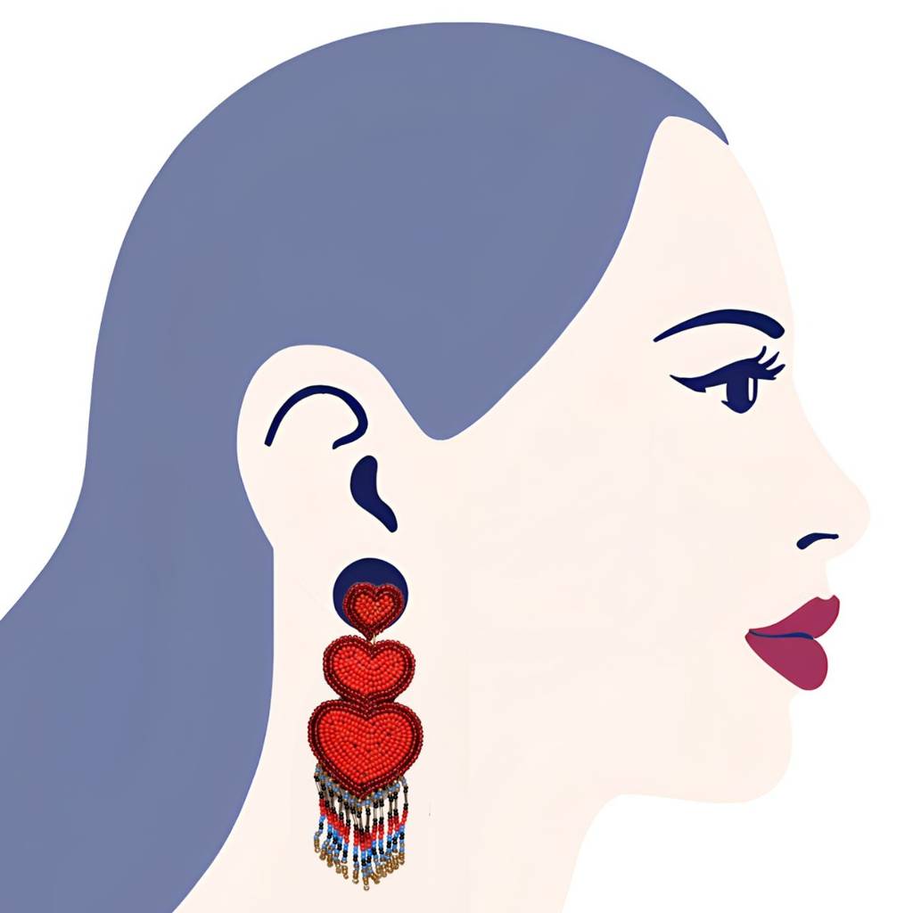Dilwali Valentine Bead Earring : ER056