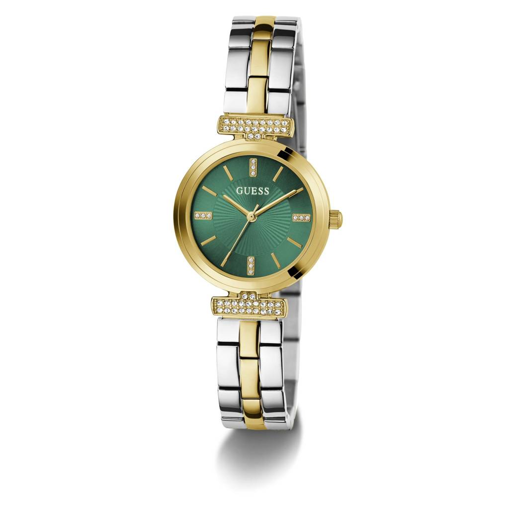 Guess Round 28Mm Green Dial Analog Women Watch - Gw0762L6 : GW0762L6