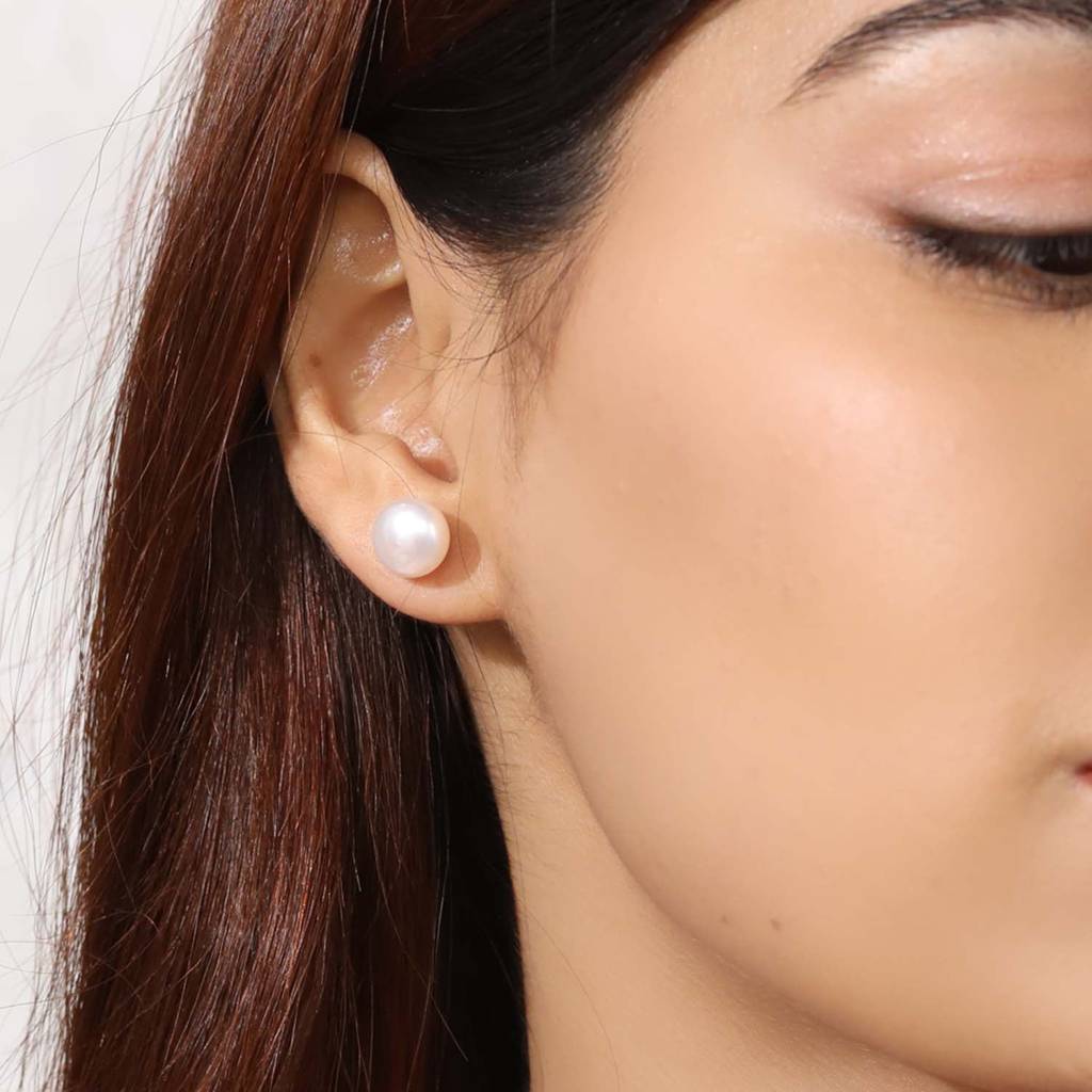Freshwater Pearl 925 Silver Jewellery Set In Rose Gold : CJS-10014