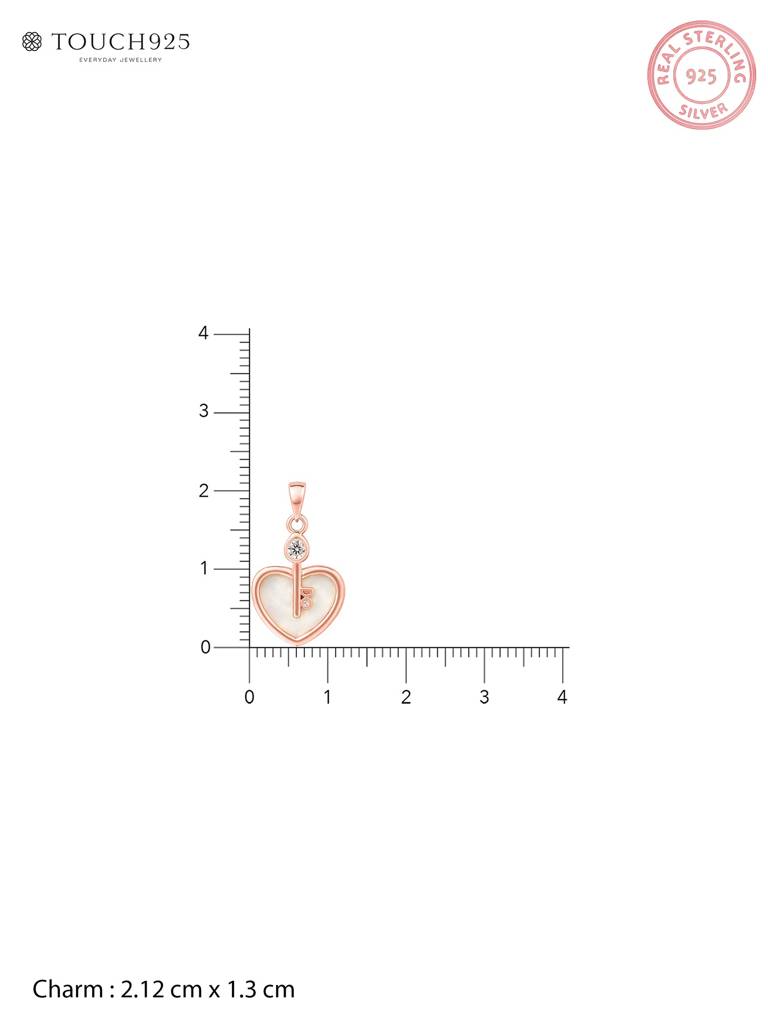 Secret Key Heart Silver Pendant : IPD419