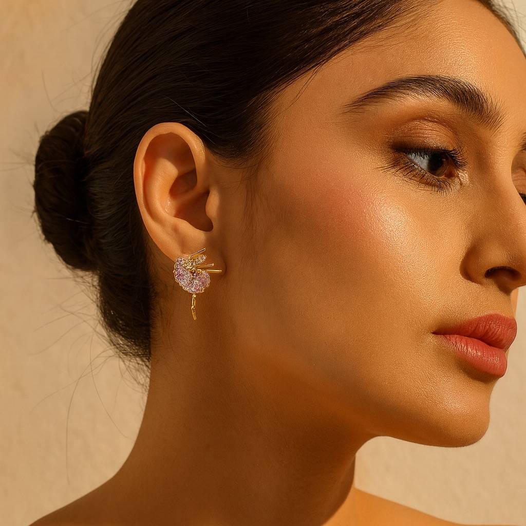Blue Ballerina Stone Earrings : AN-LJ-PI-0009-DE