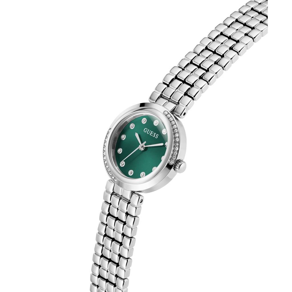 Guess Round 28Mm Green Dial Analog Women Watch - Gw0930L1 : GW0930L1
