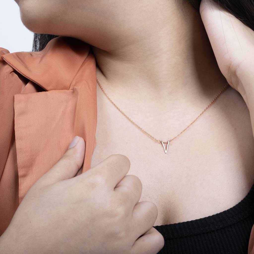 Vivid V Initial Necklace Vivid V Initial Necklace · Eternz