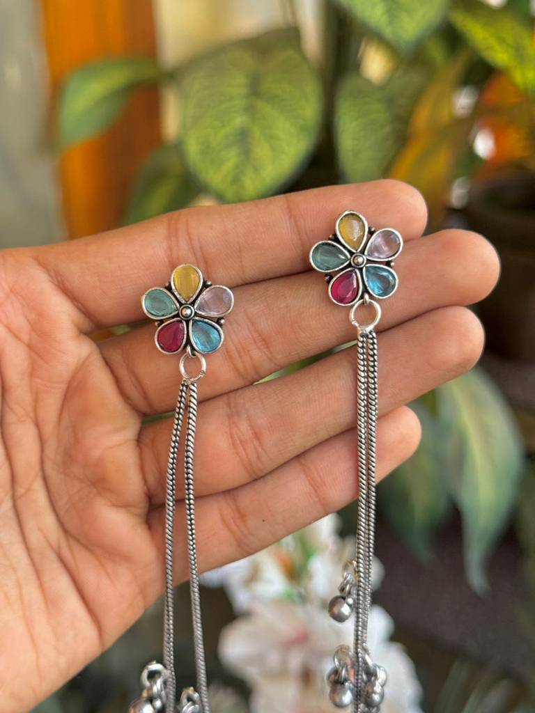 Traditional Kashmiri Long Drop Earrings : NA_ST_ER_264_2