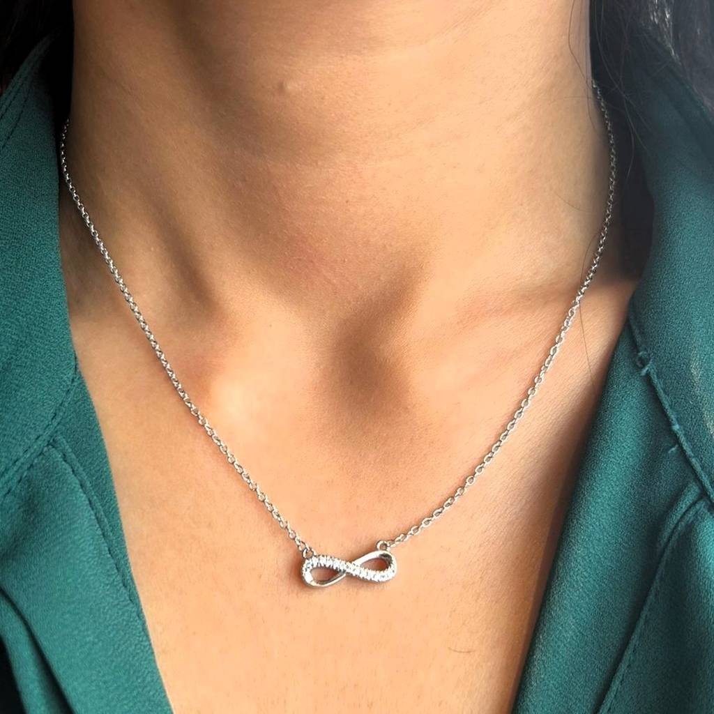 925 Silver Infinity Necklace : HP-NK-PSS-03
