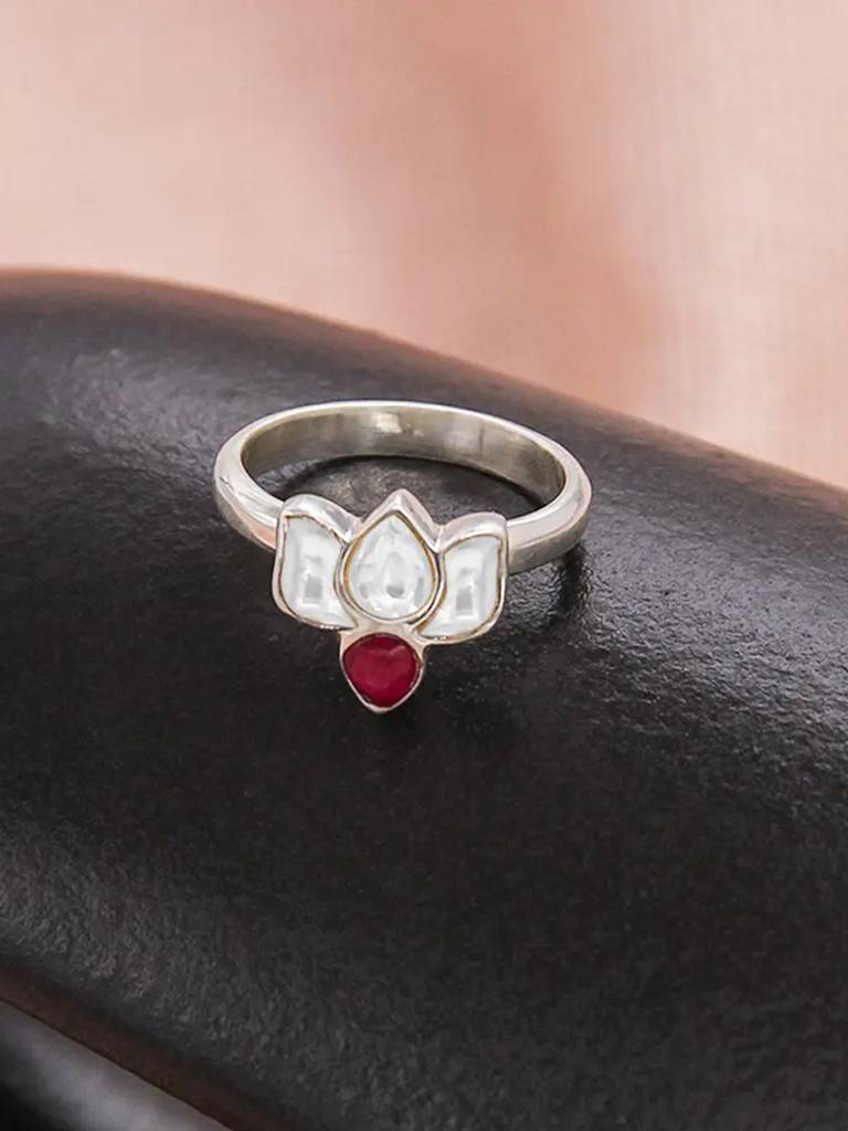 Silver Lotus Ring : U080SG003RO02001